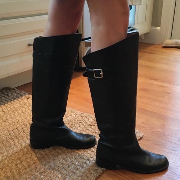 Coach Black Leather Riding Boots - Picture 11 of 14